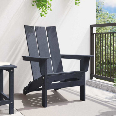 Vidaxl vouw adirondack stoel marineblauw 80,5 x 74,5 x 92 cm hdpe