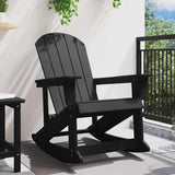 Vidaxl adirondack schommelstoel zwart hdpe
