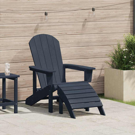 Vidaxl adirondack-stoel marineblauw hdpe