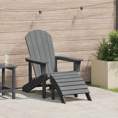 Vidaxl adirondack-stoel lichtgrijs hdpe