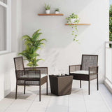 Vidaxl tuin bistro set 3 st bruin poly rattan