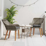 Vidaxl tuinstoel 2 st grijs poly rattan