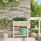 Vidaxl tuin bloempot beige 71 x 37 x 76,5 cm massief vurenhout