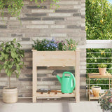 Vidaxl tuin bloempot beige 71 x 37 x 76,5 cm massief vurenhout