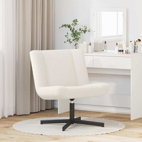 Vidaxl draaistoel crème 63 x 75 x 76 cm schapenvacht