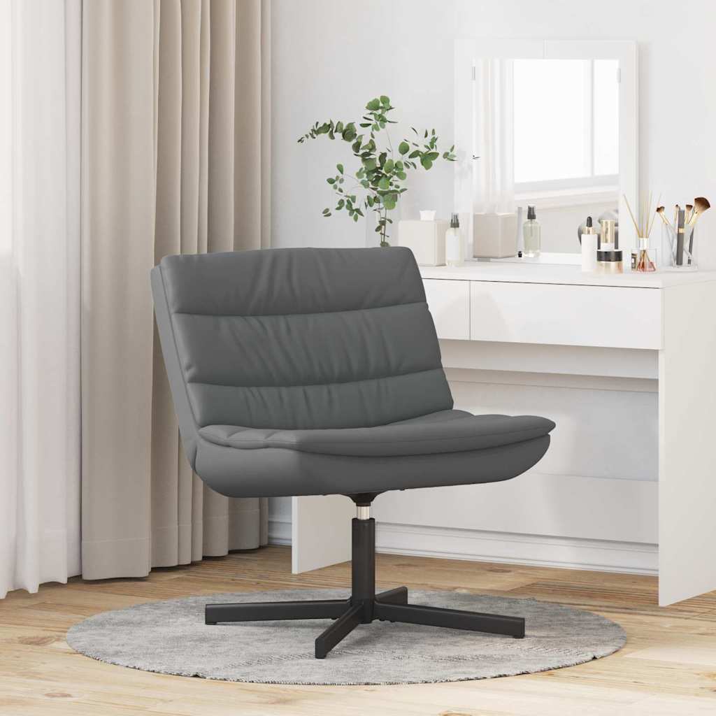 Vidaxl draaistoel grijs 63 x 75 x 76 cm kunstleer