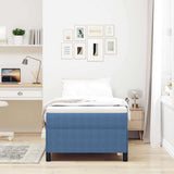 Vidaxl boxspringbed blauw 100 x 200 cm katoen stof