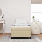 Vidaxl boxspringbed grijs groen 100 x 200 cm katoen stof