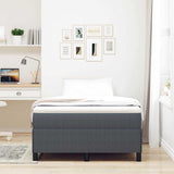 Vidaxl boxspringbed donkergrijs 120 x 190 cm katoen stof