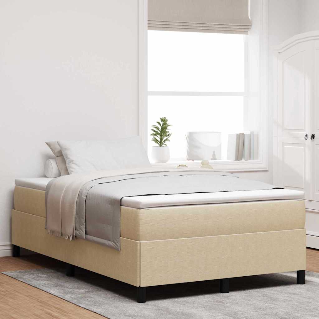 Vidaxl boxspringbed grijs groen 120 x 190 cm katoen stof