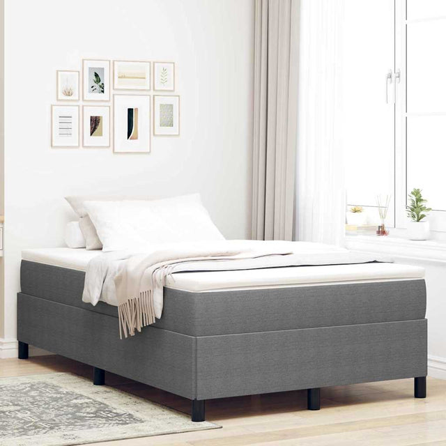 Vidaxl boxspringbed lichtgrijs 120 x 200 cm katoen stof