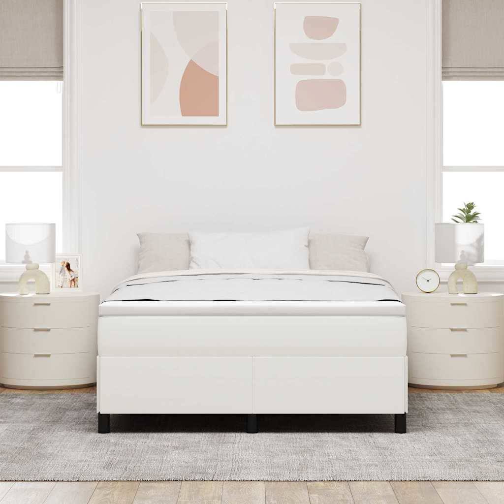 Vidaxl boxspringbed crèmekleurig 140 x 190 cm katoen stof