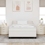 Vidaxl boxspringbed crèmekleurig 140 x 190 cm katoen stof