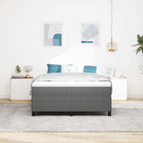 Vidaxl boxspringbed lichtgrijs 140 x 200 cm katoen stof