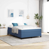 Vidaxl boxspringbed blauw 140 x 200 cm katoen stof