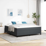 Vidaxl boxspringbed donkergrijs 180 x 200 cm katoen stof
