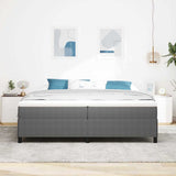 Vidaxl boxspringbed lichtgrijs 200 x 200 cm katoen stof
