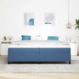 Vidaxl boxspringbed blauw 200 x 200 cm katoen stof