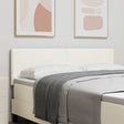Vidaxl hoofdbord crème 160 cm katoen stof