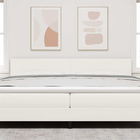 Vidaxl hoofdbord crème 200 cm katoen stof