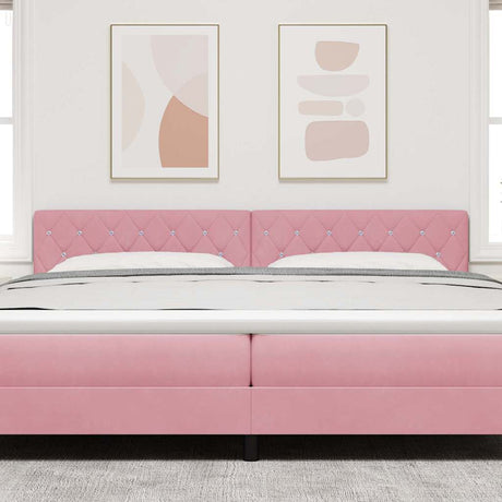 Vidaxl hoofdbord roze 200 cm fluweel