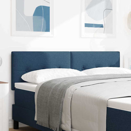 Vidaxl in hoogte verstelbaar hoofdbord blauw 144 cm stof