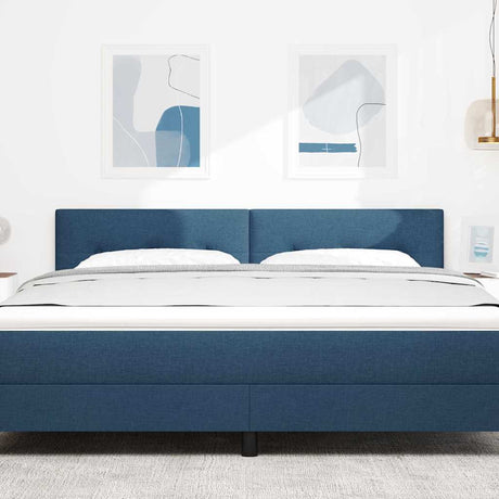 Vidaxl in hoogte verstelbaar hoofdbord blauw 180 cm stof