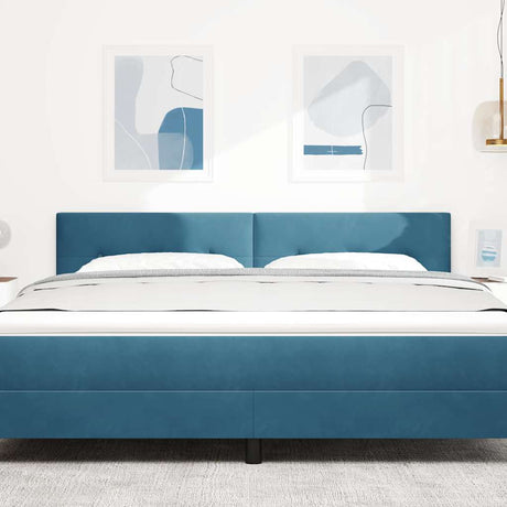 Vidaxl hoofdbord donkerblauw 180 cm fluweel