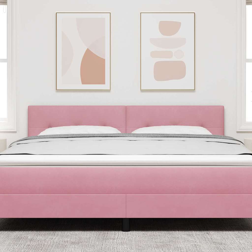 Vidaxl hoofdbord roze 180 cm fluweel