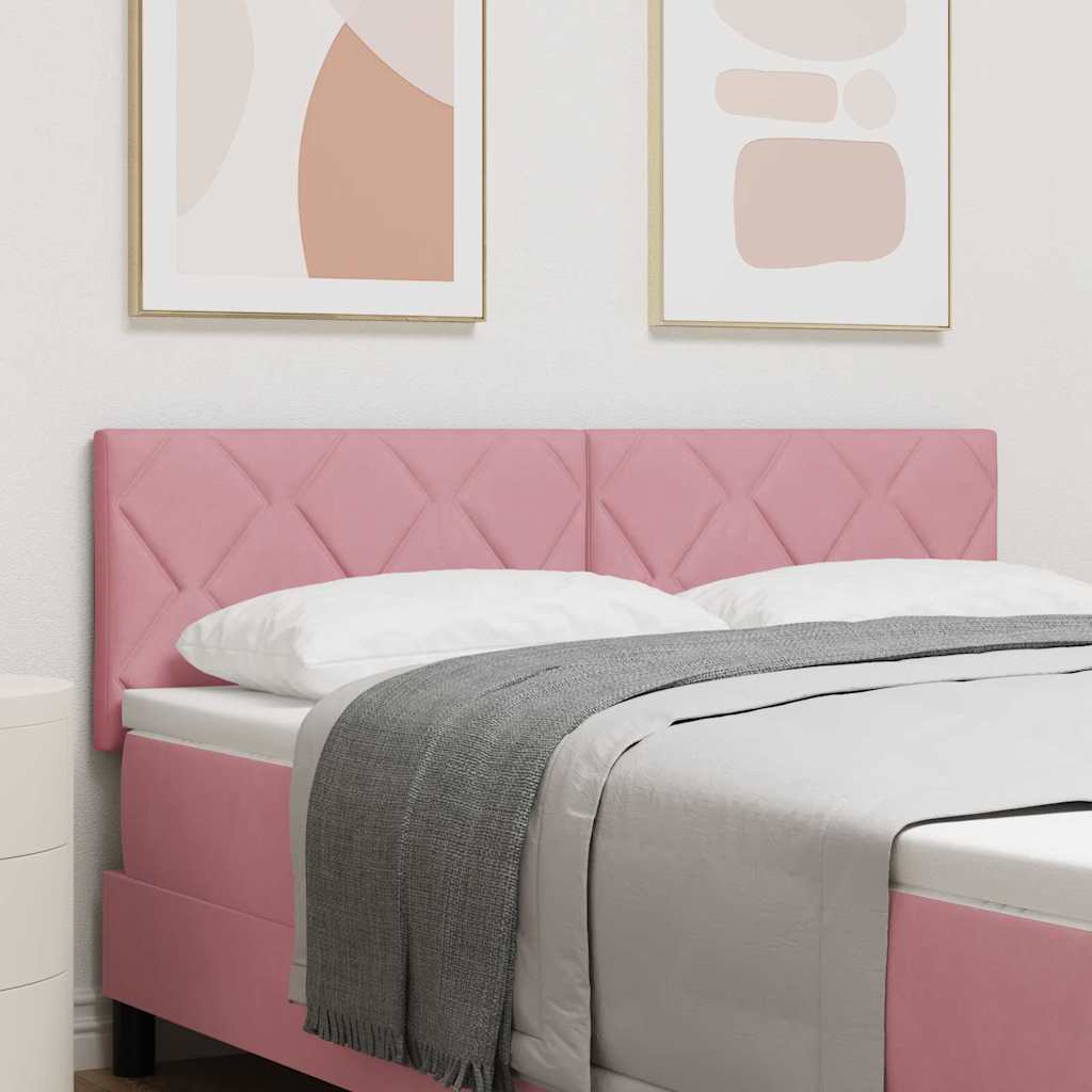 Vidaxl hoofdbord roze 160 cm fluweel