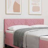 Vidaxl hoofdbord roze 160 cm fluweel