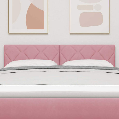 Vidaxl hoofdbord roze 160 cm fluweel