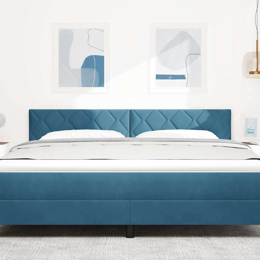 Vidaxl hoofdbord donkerblauw 180 cm fluweel