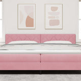 Vidaxl hoofdbord roze 200 cm fluweel