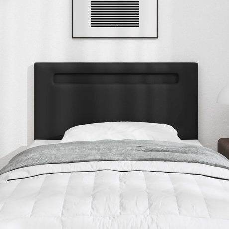 Vidaxl led hoofdbord zwart nep leer