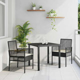 Vidaxl tuinstoel 2 st zwart poly rattan