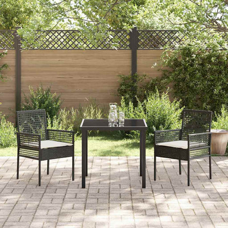 Vidaxl tuinstoel 2 st zwart poly rattan