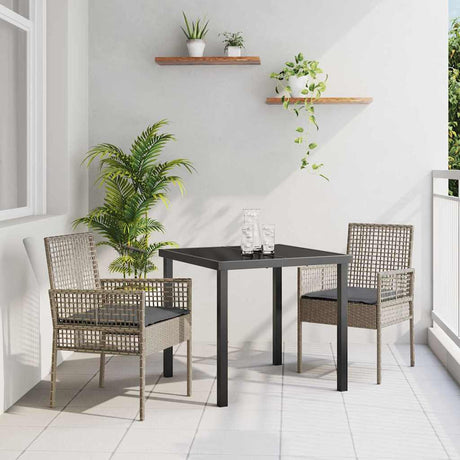 Vidaxl tuinstoel 2 st grijs poly rattan