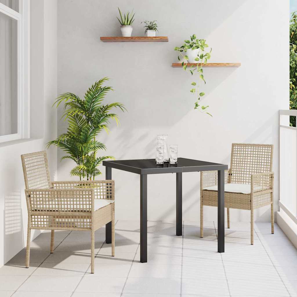 Vidaxl tuinstoel 2 st beige poly rattan