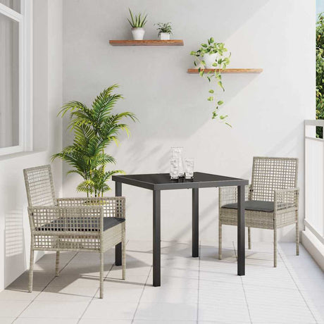 Vidaxl tuinstoel 2 st lichtgrijs poly rattan