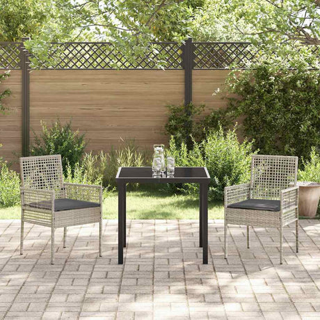 Vidaxl tuinstoel 2 st lichtgrijs poly rattan