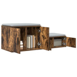 Vidaxl opbergkast 2 st gerookt eiken 127 x 41 x 40 cm bewerkt hout