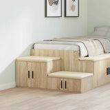 Vidaxl opbergkast 2 st sonoma eiken 118 x 41 x 40 cm bewerkt hout