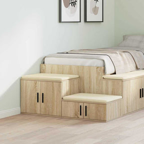 Vidaxl opbergkast 2 st sonoma eiken 118 x 41 x 40 cm bewerkt hout