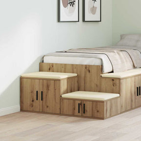 Vidaxl opbergkast 2 st artisan eiken 103 x 41 x 40 cm bewerkt hout