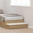 Vidaxl bedlades artisan eiken 100 x 36,5 x 16,5 cm bewerkt hout