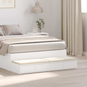 Vidaxl bedlades wit 120 x 36,5 x 16,5 cm bewerkt hout