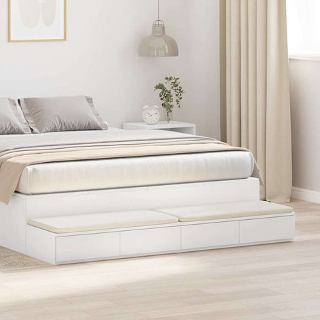 Vidaxl bedlades wit 140 x 36,5 x 16,5 cm bewerkt hout