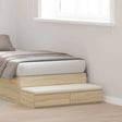 Vidaxl bedlades sonoma eiken 75 x 36,5 x 16,5 cm bewerkt hout