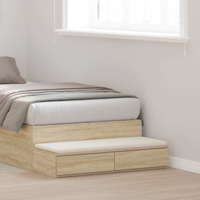 Vidaxl bedlades sonoma eiken 75 x 36,5 x 16,5 cm bewerkt hout